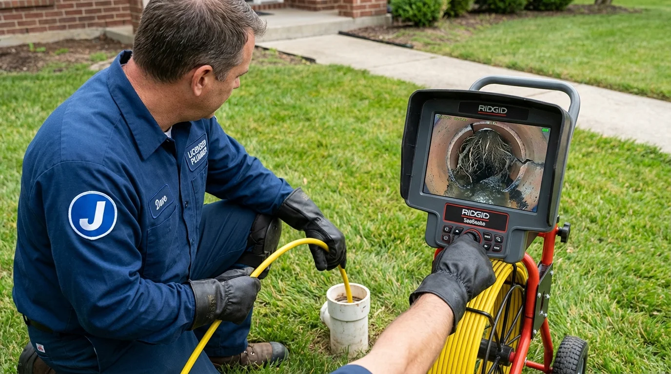 Sewer camera inspection being performed by Johns Plumbing LLC in Bay Minette